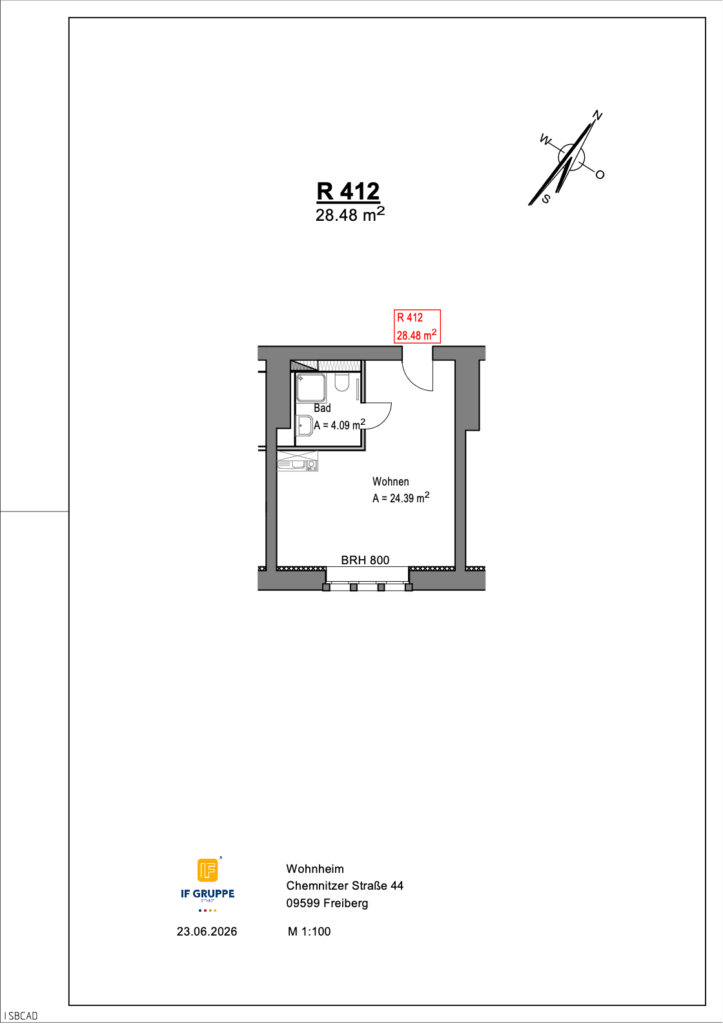 Grundriss Chemnitzer Straße 44 – Einheit 412