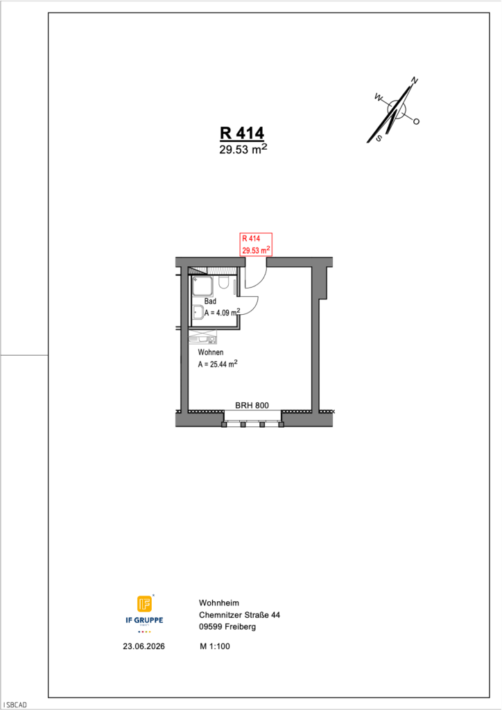 Grundriss Chemnitzer Straße 44 – Einheit 414