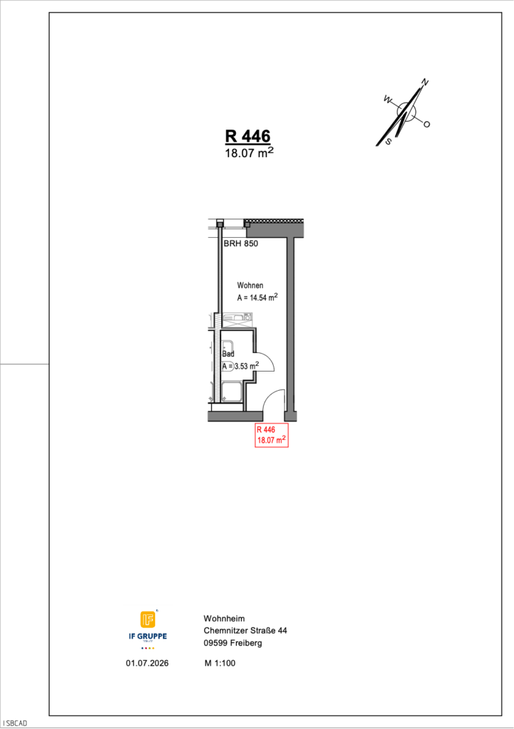 Grundriss Chemnitzer Straße 44 – Einheit 446
