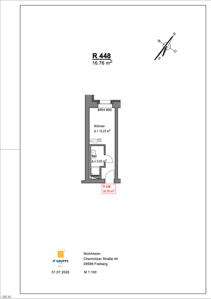 Grundriss Chemnitzer Straße 44 – Einheit 448