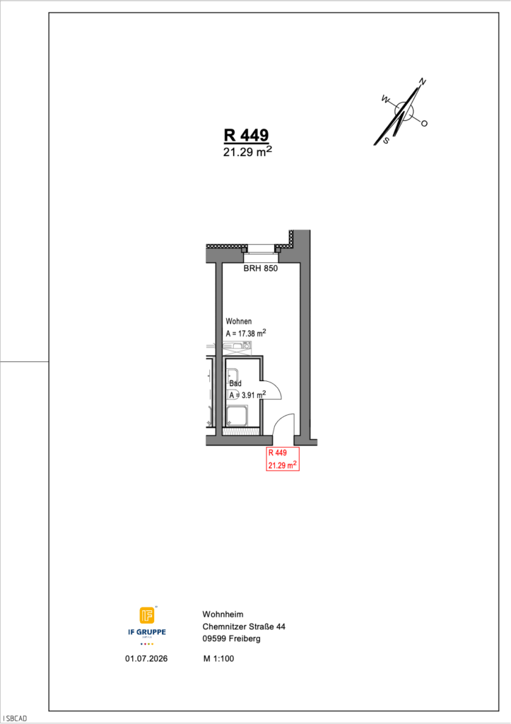Grundriss Chemnitzer Straße 44 – Einheit 449