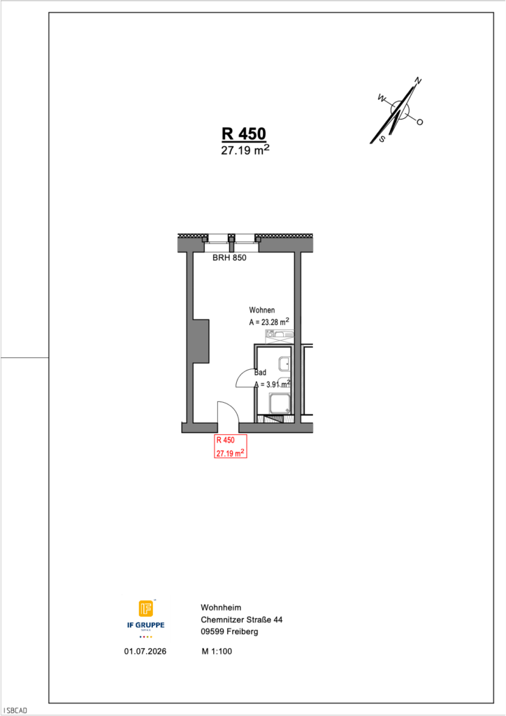 Grundriss Chemnitzer Straße 44 – Einheit 450