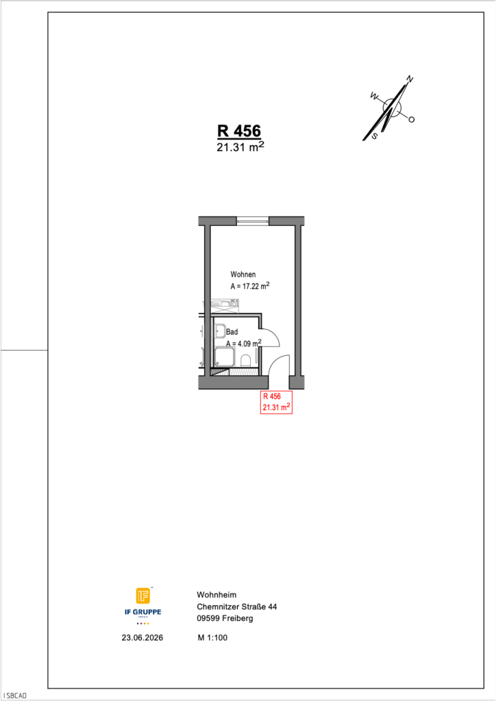 Grundriss Chemnitzer Straße 44 – Einheit 456