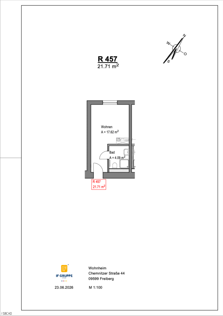 Grundriss Chemnitzer Straße 44 – Einheit 457