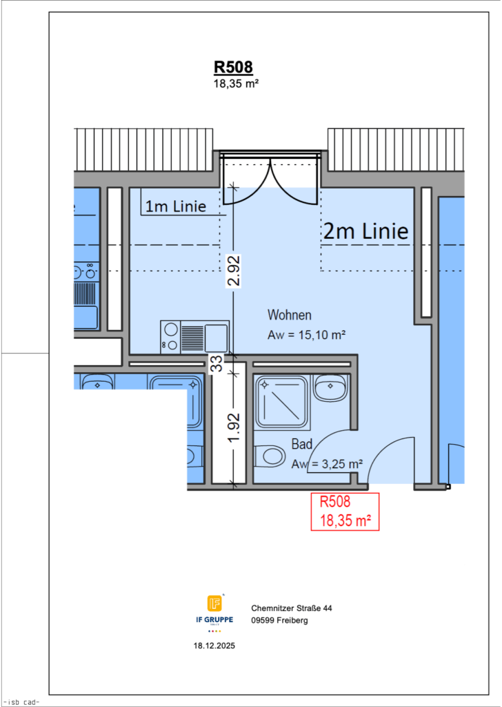 Grundriss Chemnitzer Straße 44 – Einheit 508