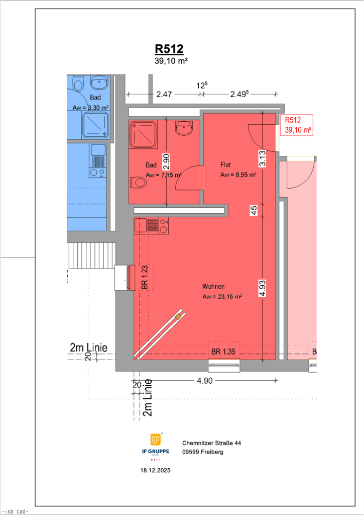 Grundriss Chemnitzer Straße 44 – Einheit 512