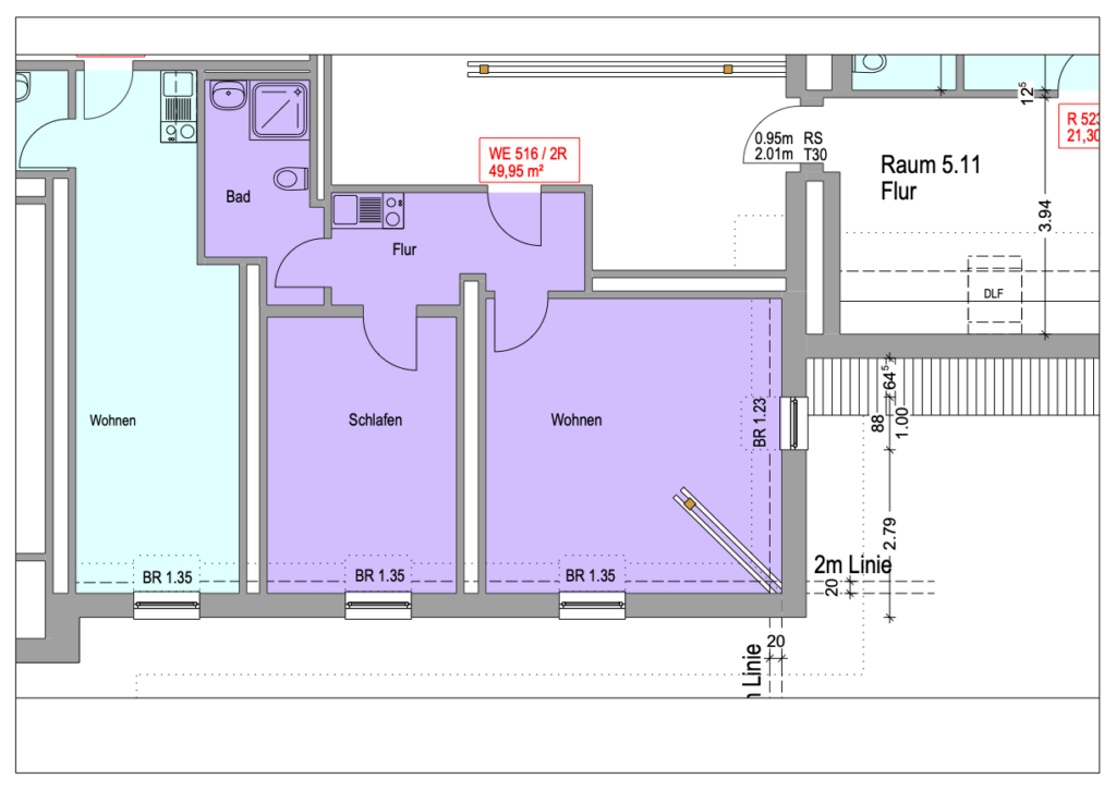Grundriss Chemnitzer Straße 44 – Einheit 516