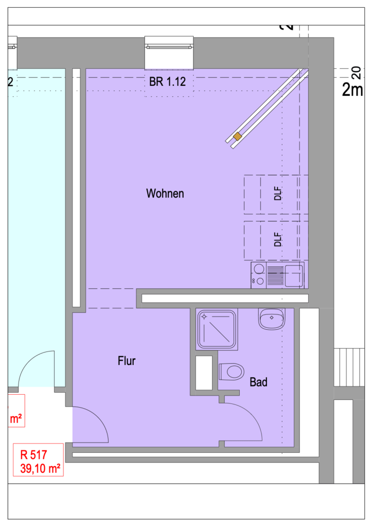 Grundriss Chemnitzer Straße 44 – Einheit 517