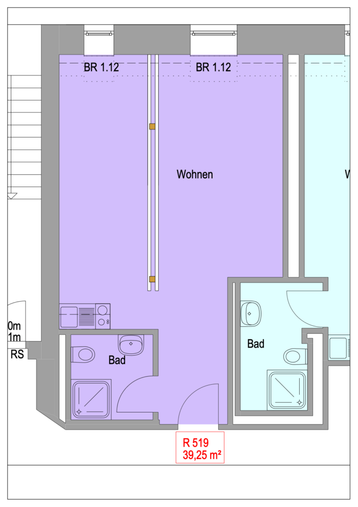 Grundriss Chemnitzer Straße 44 – Einheit 519