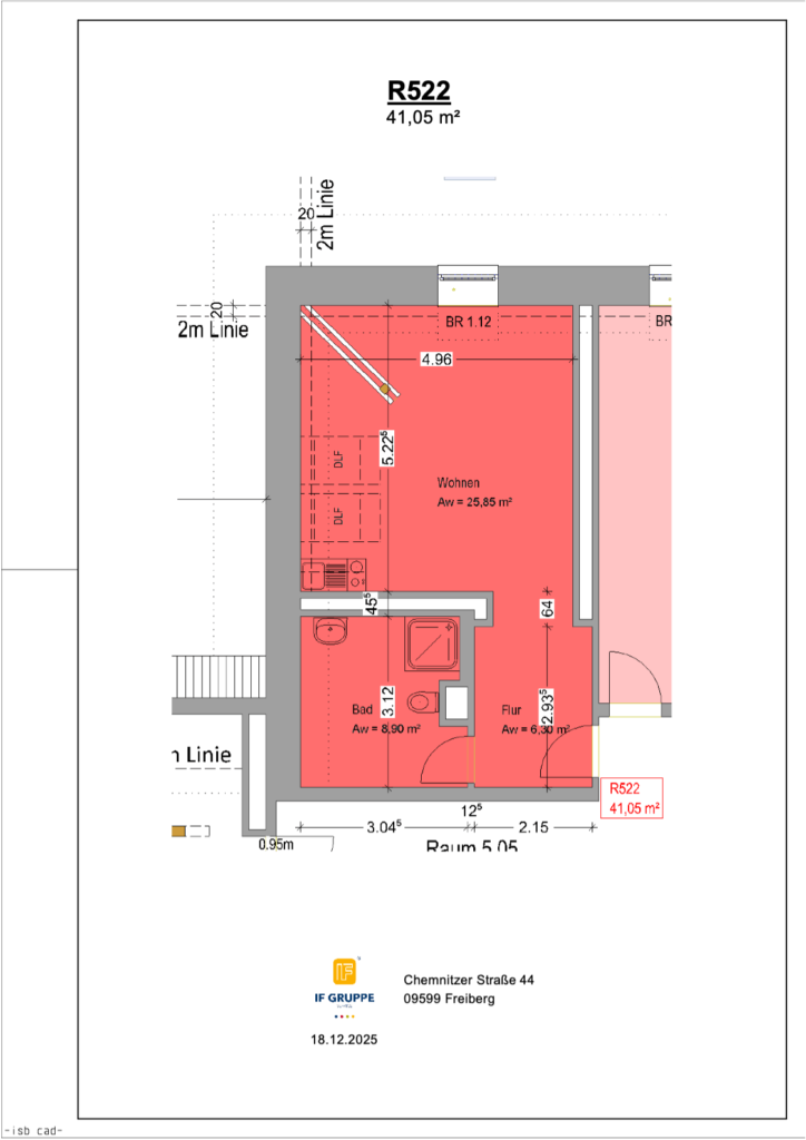 Grundriss Chemnitzer Straße 44 – Einheit 522
