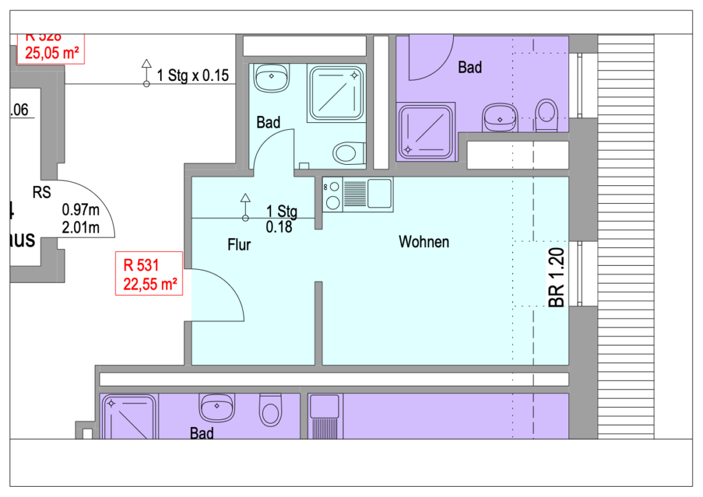 Grundriss Chemnitzer Straße 44 – Einheit 531