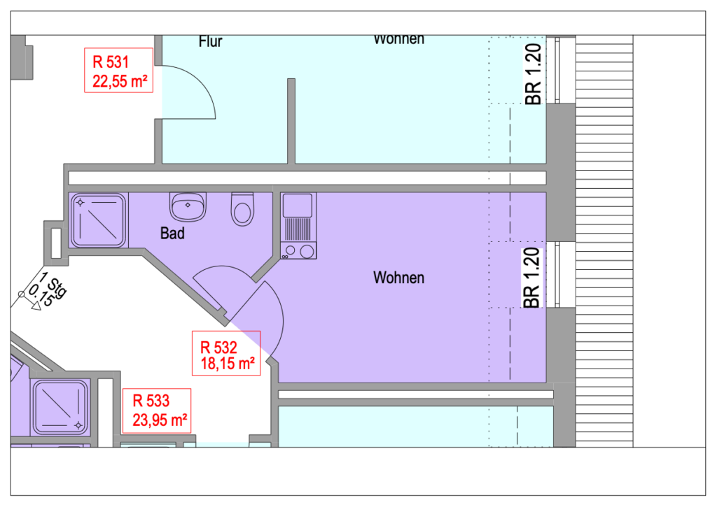 Grundriss Chemnitzer Straße 44 – Einheit 532