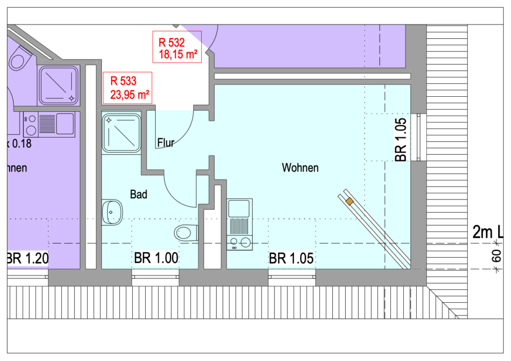 Grundriss Chemnitzer Straße 44 – Einheit 533
