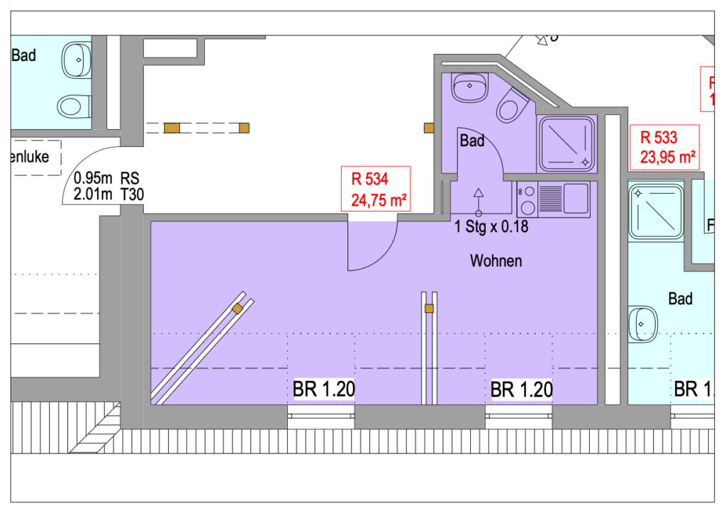 Grundriss Chemnitzer Straße 44 – Einheit 534